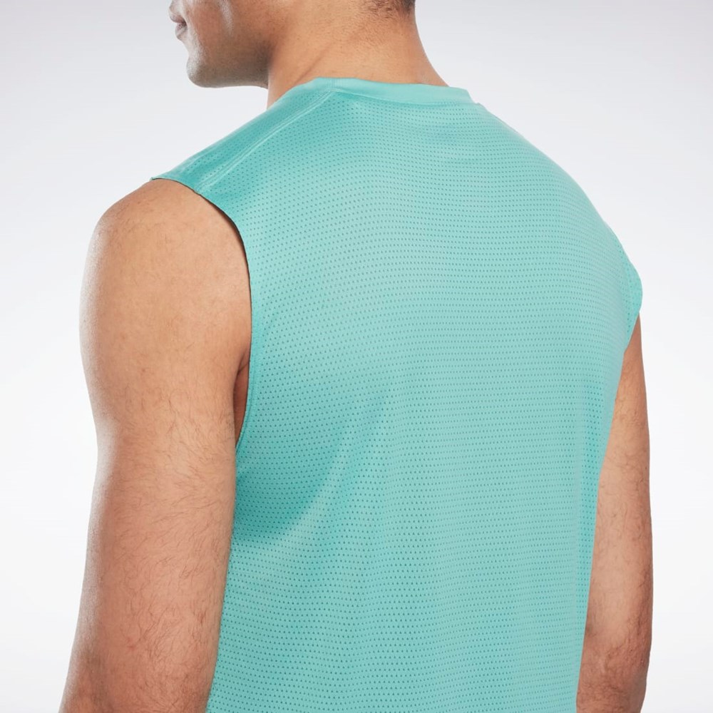 Reebok Workout Ready Ärmlös Tech T-Shirt Semi Classic Teal | EYBVG-8462