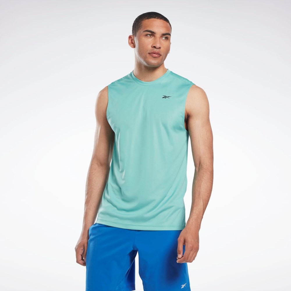 Reebok Workout Ready Ärmlös Tech T-Shirt Semi Classic Teal | EYBVG-8462