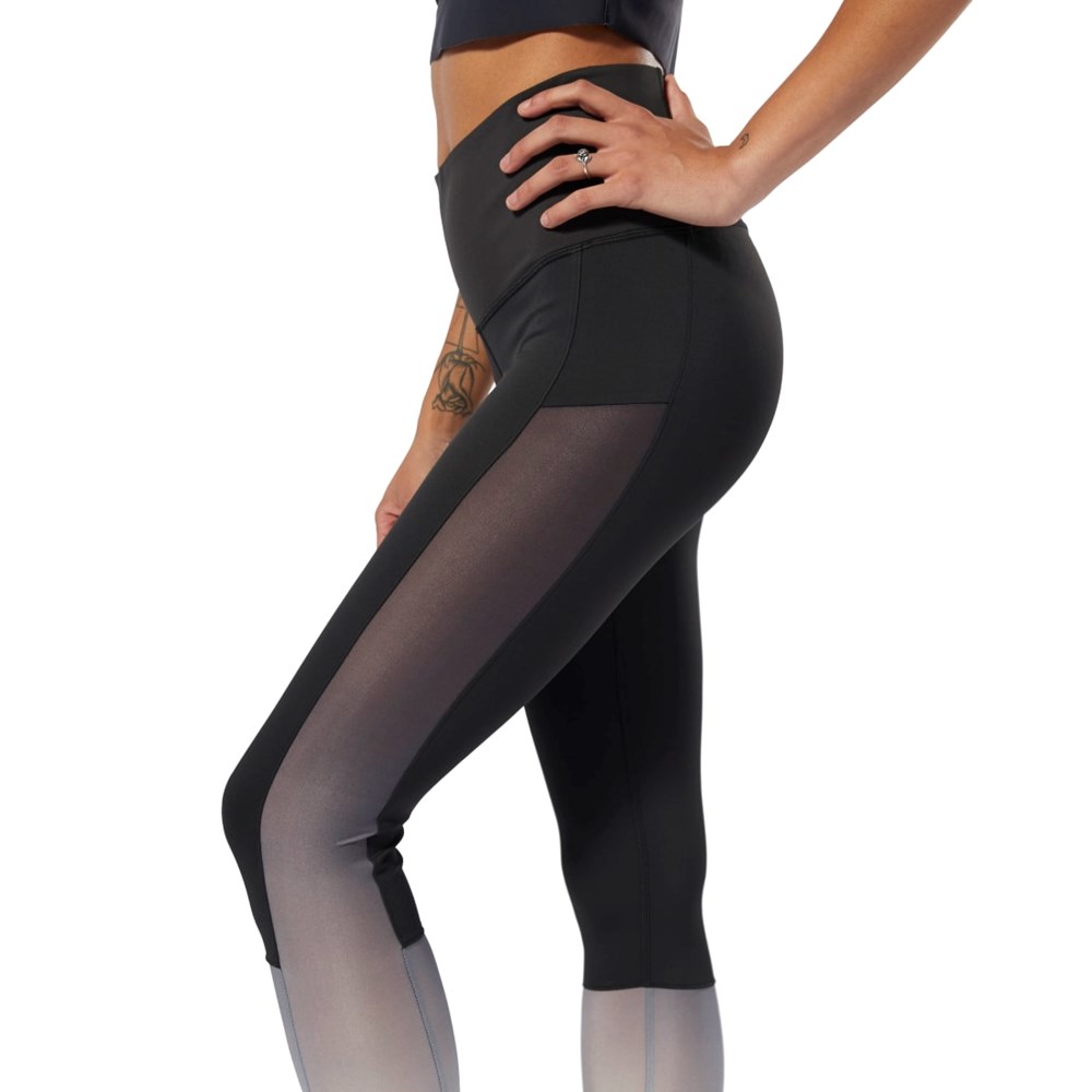 Reebok Yoga Ombre Leggings Svarta Grå | DOEJG-4759