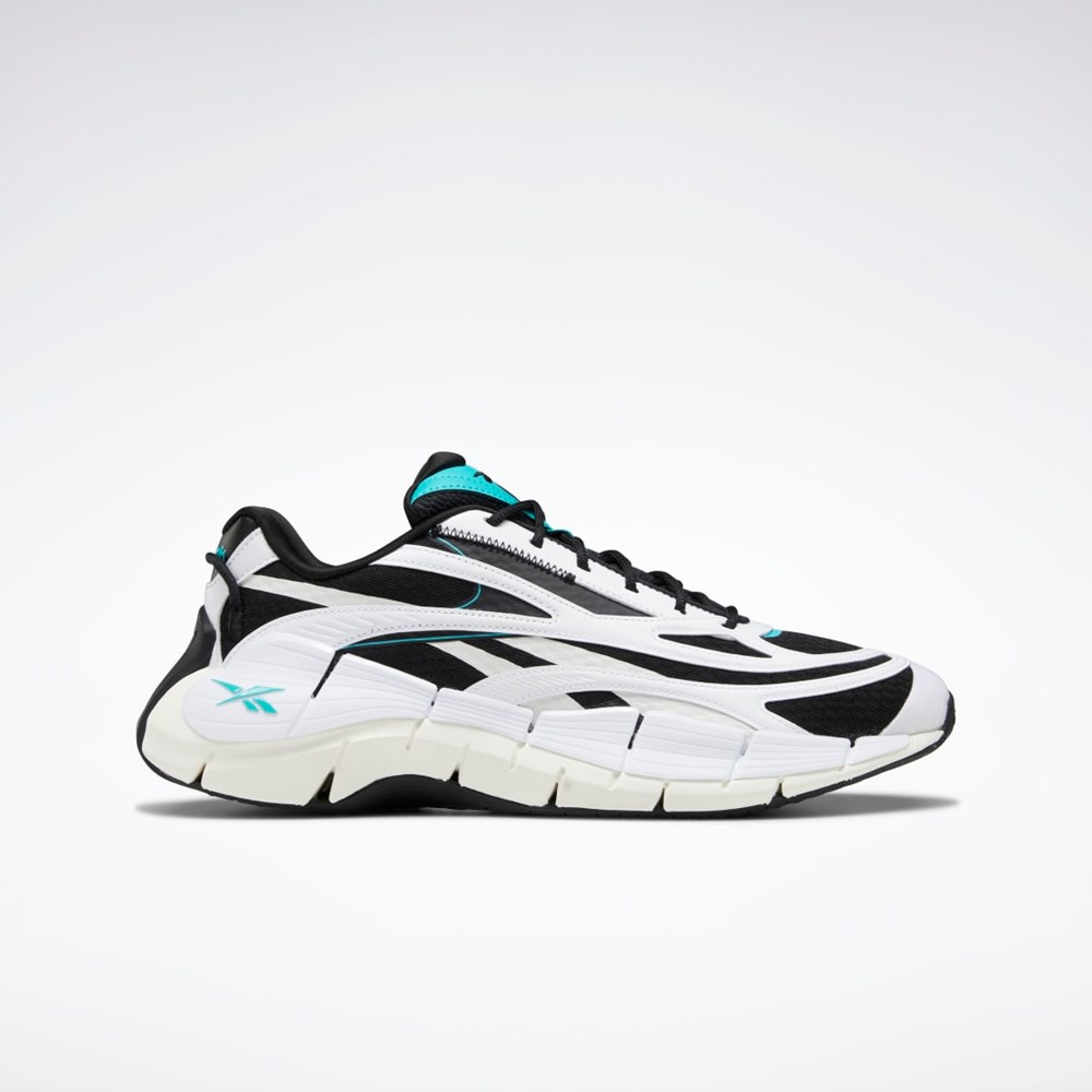 Reebok Zig Kinetica 2.5 Shoes Svarta Vita | ECOIZ-4039