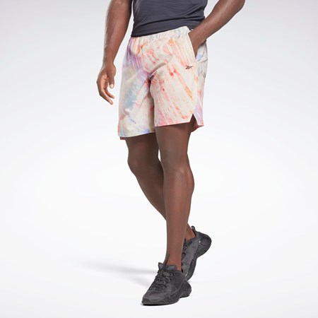 Reebok Allover Print Strength Shorts Moonstone | SXBGR-2758