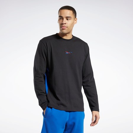 Reebok Answer to No One Long Sleeve T-Shirt Svarta | YJPLH-7908