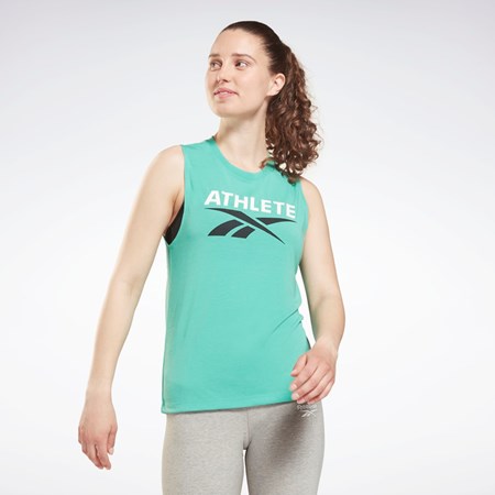 Reebok Athlete Vector Tank Top Future Teal | XEJVR-7341