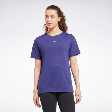 Reebok Burnout T-Shirt Lila | NSDVJ-6395