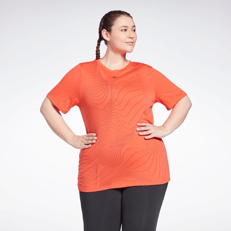 Reebok Burnout T-Shirt (Plus Size) Röda | LMFBC-0918