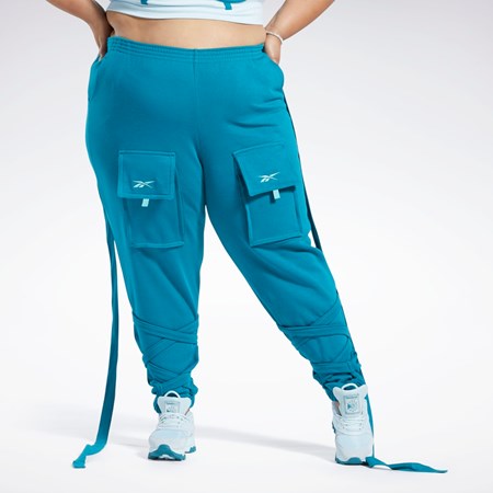 Reebok Cardi B Knit Pants (Plus Size) Seaport Teal | YIUKQ-3658