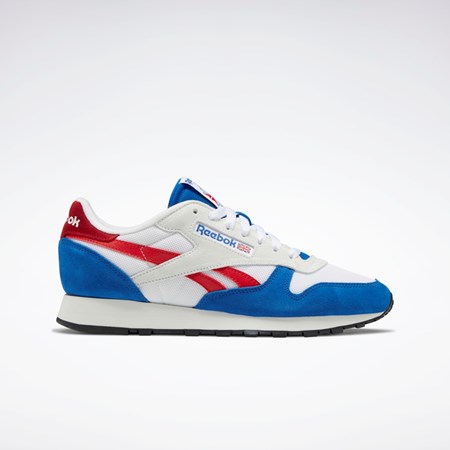 Reebok Classic Leather Make It Yours Shoes Blå Vita Röda | DVBCO-2015