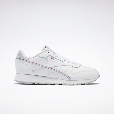 Reebok Classic Leather Make It Yours Shoes Vita Vita Blå | NTWBD-1480