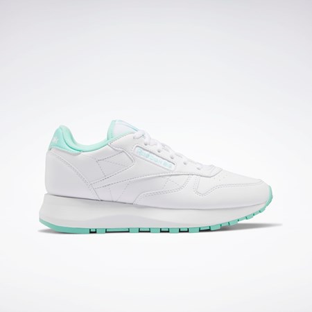 Reebok Classic Leather SP Shoes - Grade School Vita Mintgröna Vita | IUNTK-6491