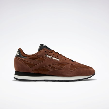 Reebok Classic Leather Shoes Bruna Svarta | RUEAM-5874