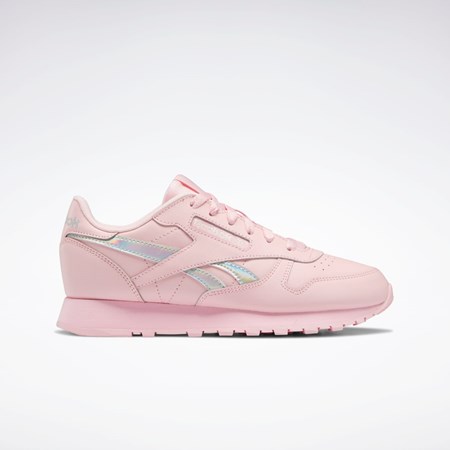 Reebok Classic Leather Shoes - Grade School Rosa Rosa Rosa | BXVDN-9015