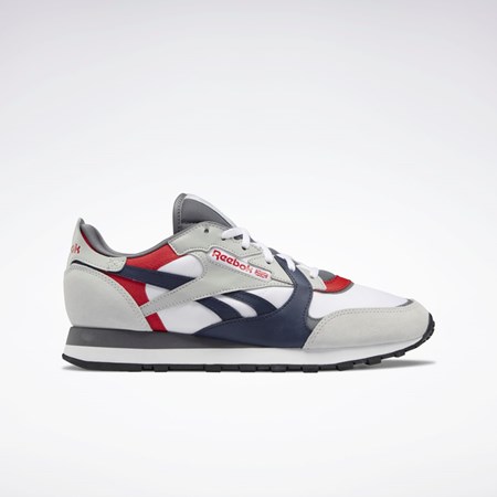 Reebok Classic Leather Shoes Vita Grå Grå | CAXTR-6207