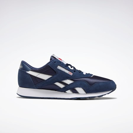 Reebok Classic Nylon Shoes Marinblå Marinblå Platina | QGJRK-4832