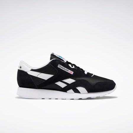 Reebok Classic Nylon Shoes Svarta Svarta Vita | CIPXF-9648