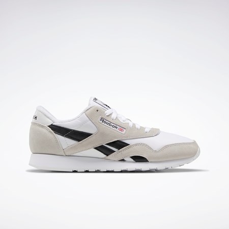 Reebok Classic Nylon Shoes Vita Vita Svarta | LOGKC-9650