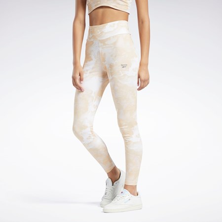 Reebok Classics Cloud Splatter-Print Leggings Stucco | FDUAO-9087