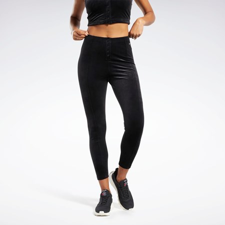 Reebok Classics Velour Tights Svarta | XFPGV-2813