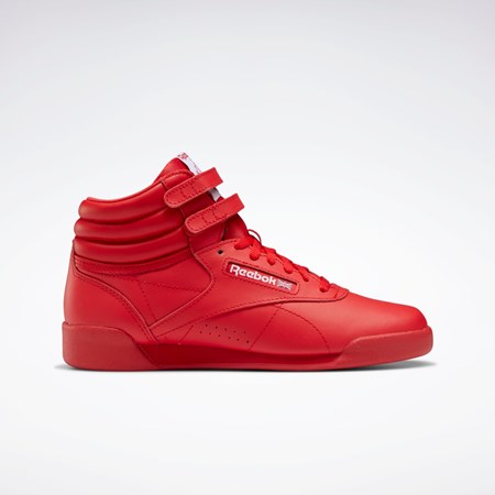 Reebok Freestyle Hi Shoes - Grade School Röda Röda Vita | QWSYD-2680