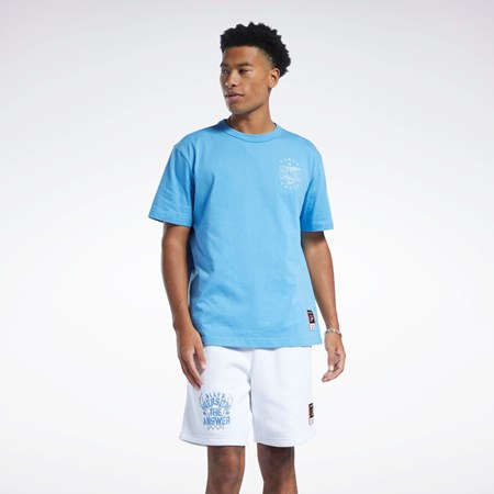 Reebok Iverson Basketball I3 Blueprint Korta Sleeve T-Shirt Blå | LUZMC-7635