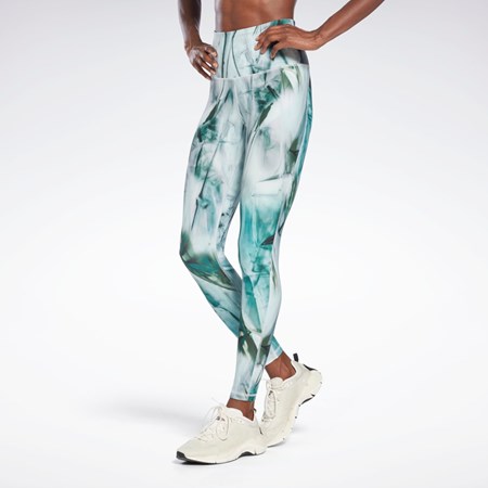 Reebok Lux Bold High-Waisted Liquid Abyss Print Tights Ljus | VAJYN-8164