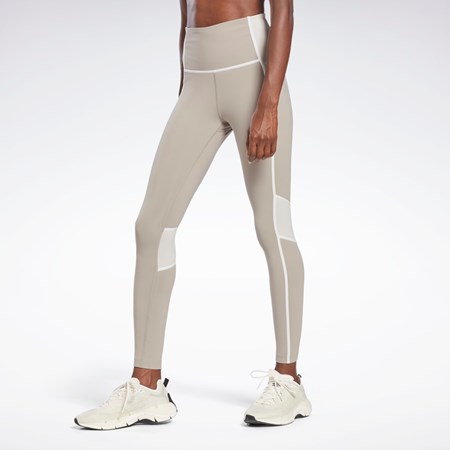 Reebok Lux High-Waisted Colorblock Tights Grå | FCDSE-0371