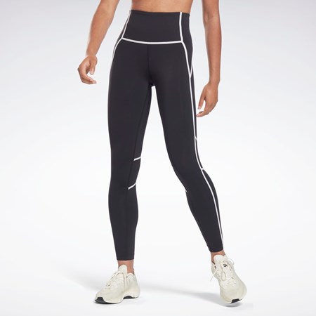 Reebok Lux High-Waisted Colorblock Tights Svarta | LNEHK-8754