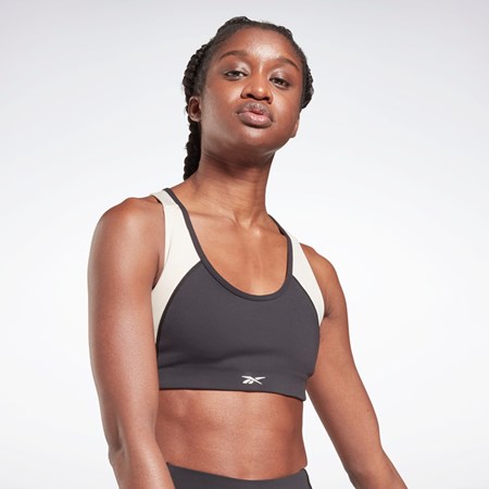 Reebok Lux Racer Vadderad Colorblock Sports Bra Svarta | NBMOQ-4621