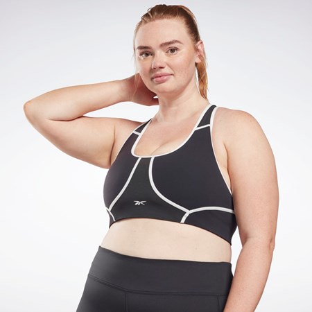 Reebok Lux Racer Vadderad Colorblocked Bra (Plus Size) Svarta | IYOFH-9685