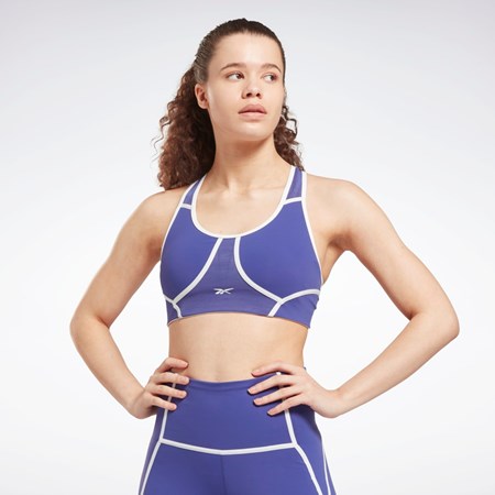 Reebok Lux Racer Vadderad Colorblocked Bra Lila | REDST-8017