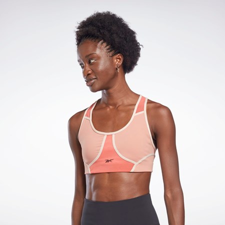 Reebok Lux Racer Vadderad Colorblocked Bra Korall | UCQFR-0437