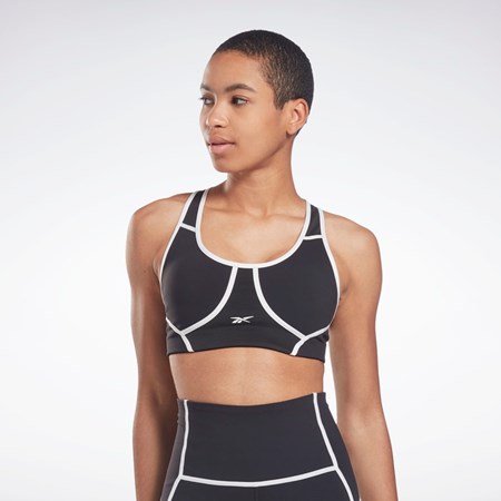 Reebok Lux Racer Vadderad Colorblocked Bra Svarta | WNBMH-9285