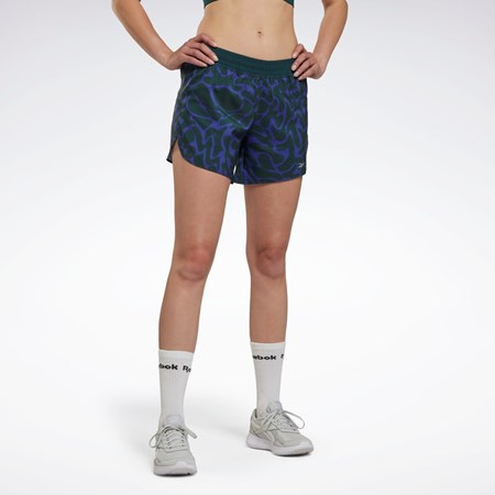 Reebok Löpar Printed Shorts Gröna | NUWBD-2786