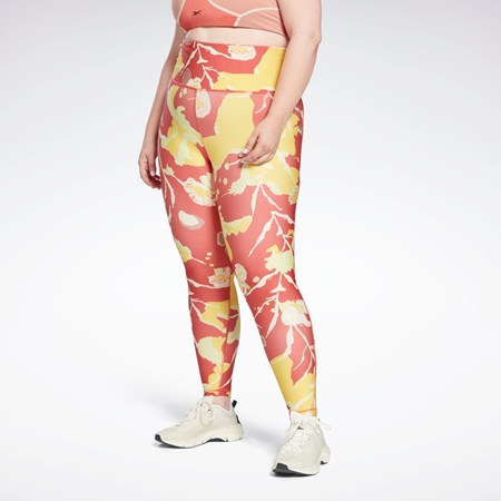 Reebok MYT Printed Leggings (Plus Size) Rhodonite | MTHRS-7128