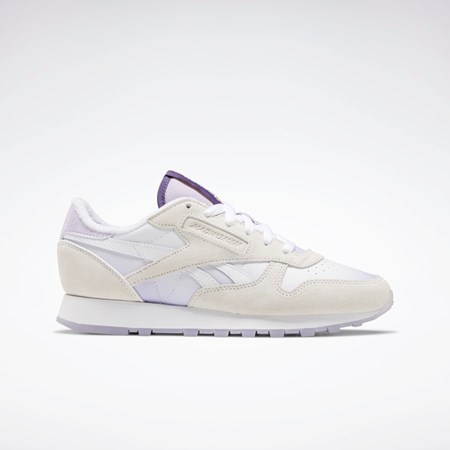 Reebok MadWomen Classic Leather Shoes Vita Vita Lila | VHRIK-9537