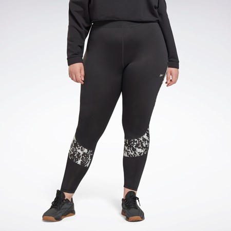 Reebok Modern Safari Leggings (Plus Size) Svarta | RDQOZ-1896