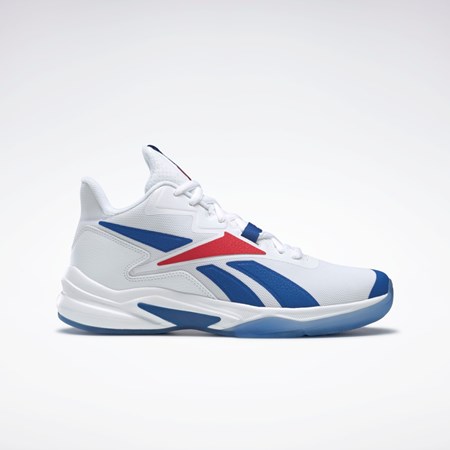 Reebok More Buckets Basketball Shoes Vita Blå Röda | GJSKC-3876