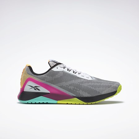 Reebok Nano X1 Grit Tränings Shoes Vita Svarta Rosa | SJLNA-9253