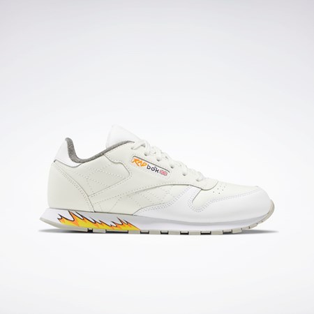 Reebok Power Rangers Classic Leather Shoes - Grade School Vita Grå | KEBNW-2963