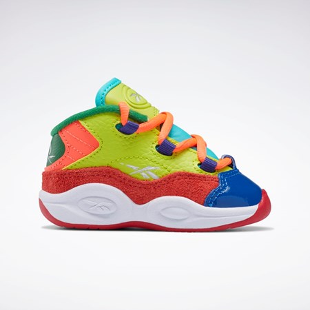 Reebok Question Mid Shoes - Toddler Orange Gula Lila | WTCDG-5631