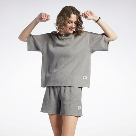 Reebok Reebok Classics Natural Dye Waffle T-Shirt Grå | QNBTG-2456