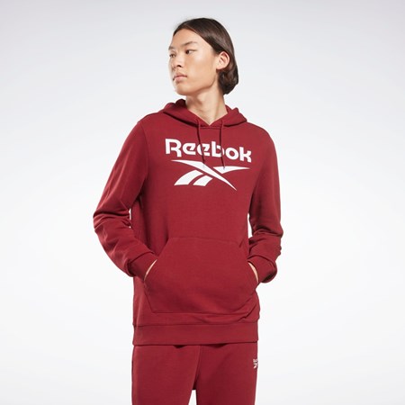 Reebok Reebok Identity Big Logo Hoodie Vinröda | ZHAYR-1325