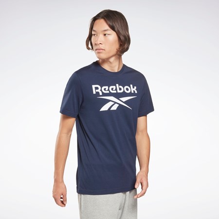 Reebok Reebok Identity Big Logo T-Shirt Marinblå | RJTNW-3689