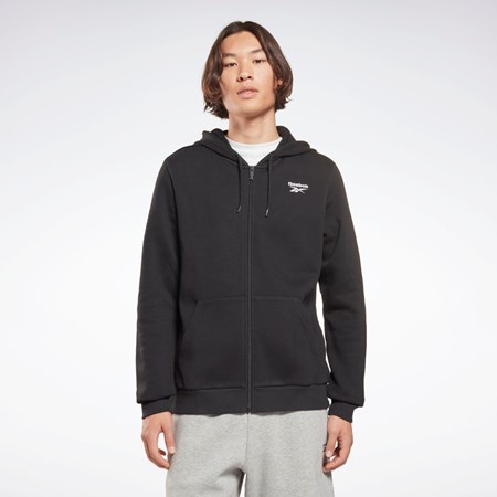 Reebok Reebok Identity Fleece Zip-Up Hoodie Svarta | ALSKE-0586