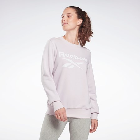 Reebok Reebok Identity Logo French Terry Crew Sweatshirt Quartz Glow | XQPLB-0836