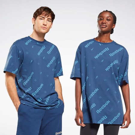 Reebok Reebok Identity T-Shirt Blå | TLXCU-6254