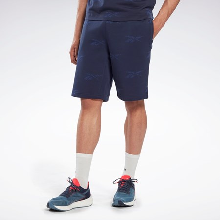 Reebok Reebok Identity Vector Fleece Shorts Marinblå | WDXMQ-0147