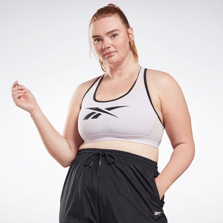 Reebok Reebok Lux Vector Racer Sports Bra (Plus Size) Quartz Glow | MDTUG-2394