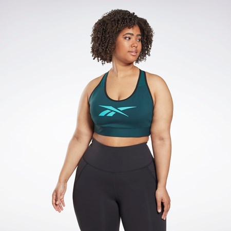 Reebok Reebok Lux Vector Racer Sports Bra (Plus Size) Gröna | YGUDK-8926