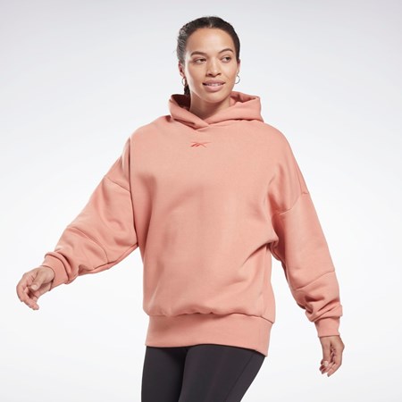 Reebok Studio Recycled Oversize Hoodie Korall | JWHMU-8192