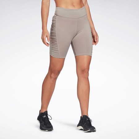 Reebok Studio Ruched High Rise Legging Shorts Grå | FPXSW-4105